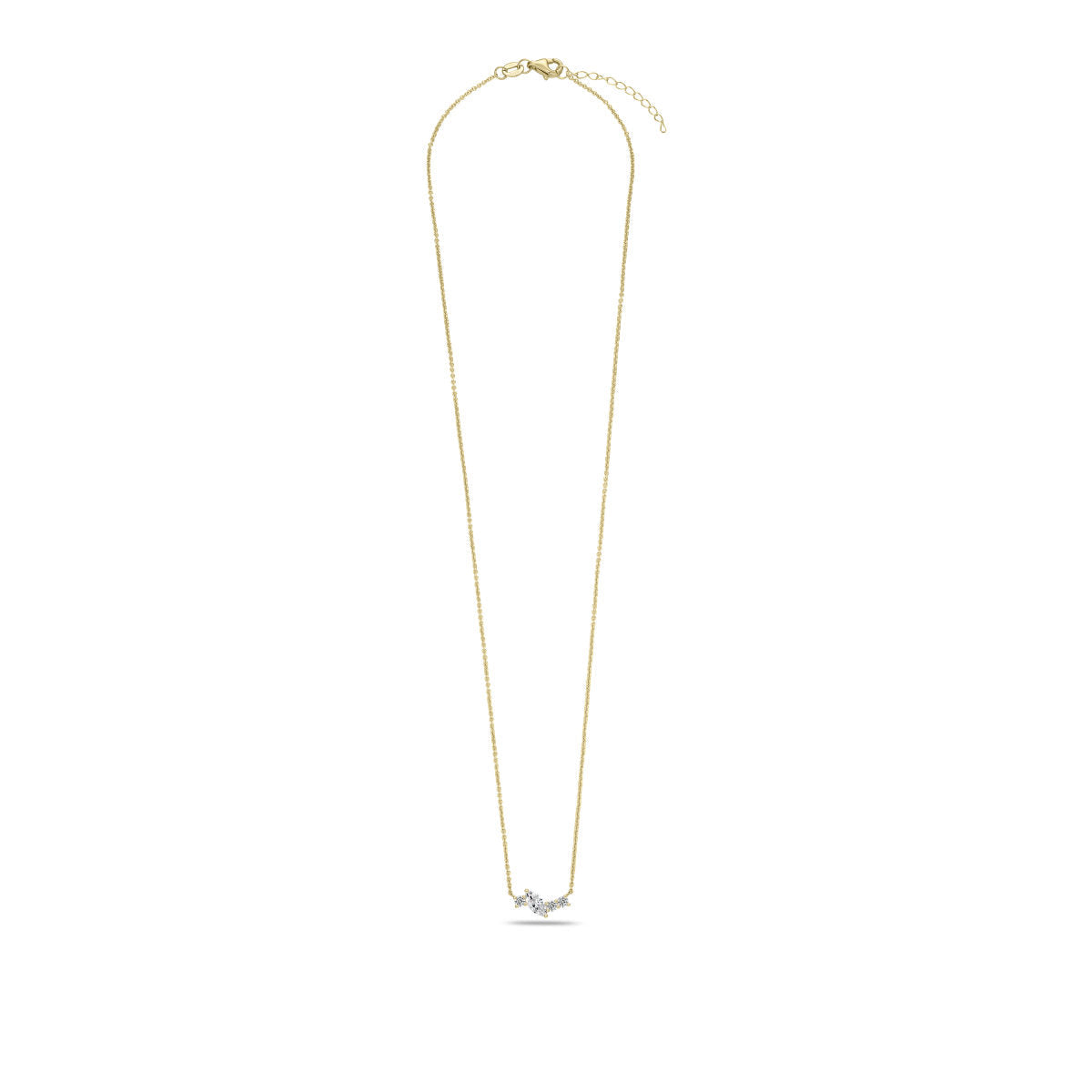Gisser Ketting 14K Geelgoud Lab grown diamant 42+3 cm – VGLN010 – foto 2
