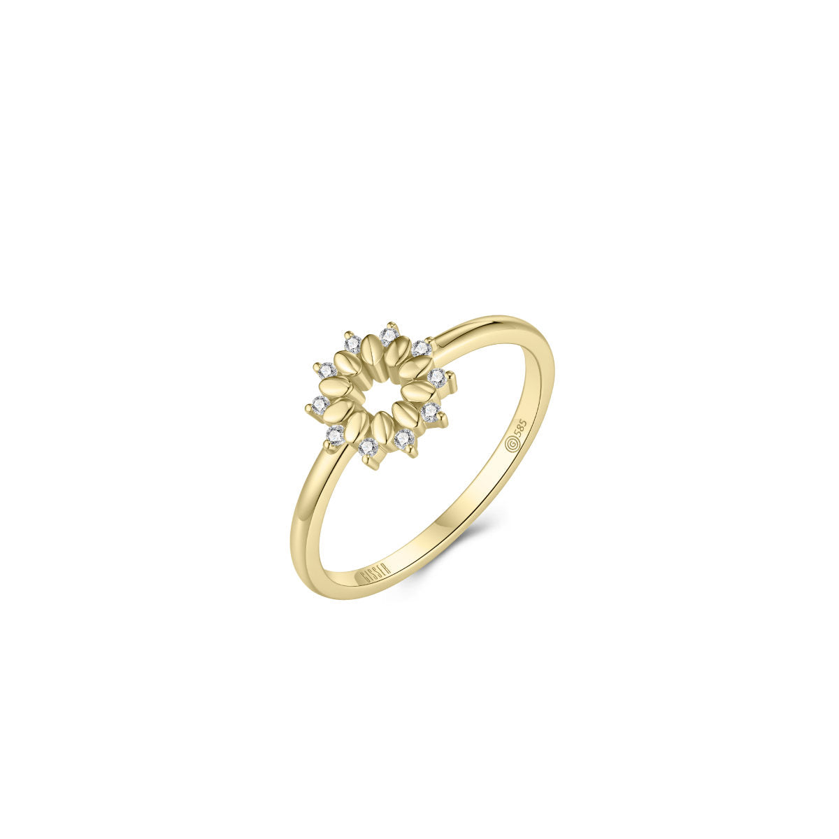 Gisser Ring 14K Geelgoud Lab grown diamant – VGLR001