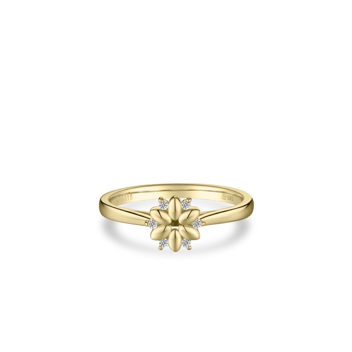 Gisser Ring 14K Geelgoud Lab grown diamant – VGLR002 – foto 2
