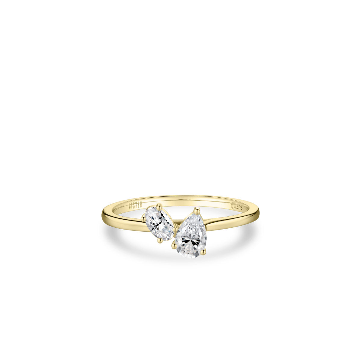 Gisser Ring 14K Geelgoud Lab grown diamant – VGLR004 – foto 2