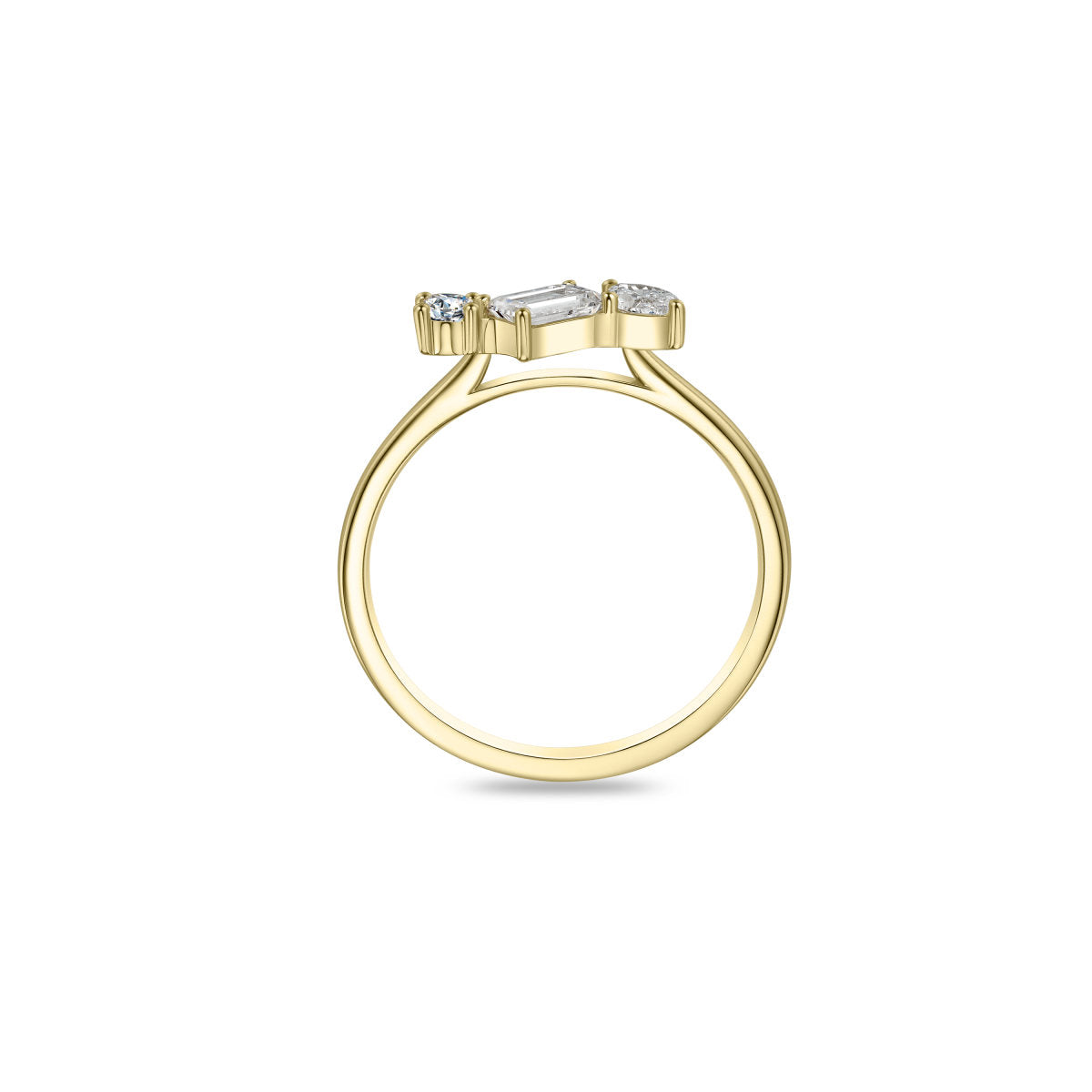 Gisser Ring 14K Geelgoud Lab grown diamant – VGLR007 – foto 4
