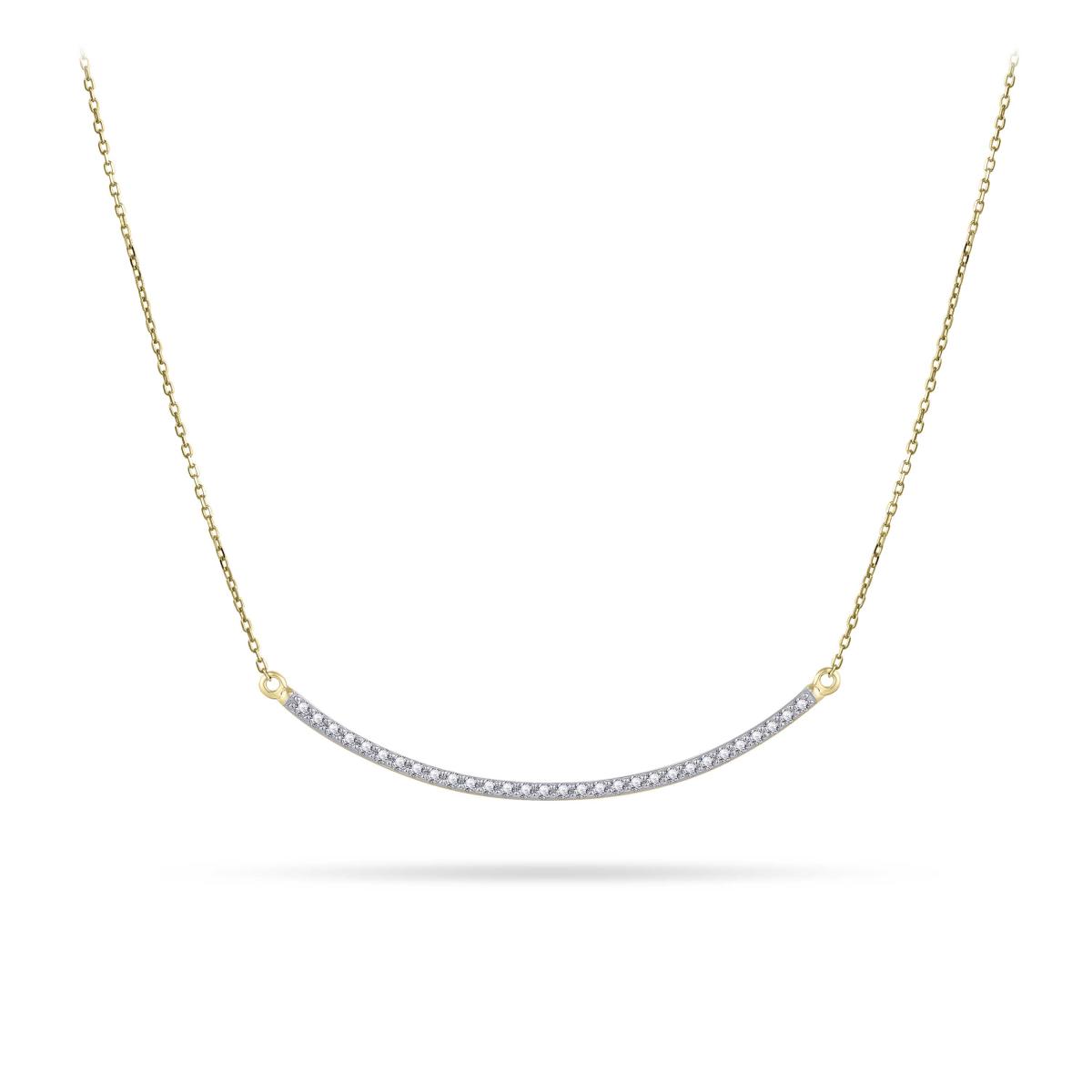 Gisser Ketting 14K Geelgoud Zirkonia Wit 38+4 cm – VGN006
