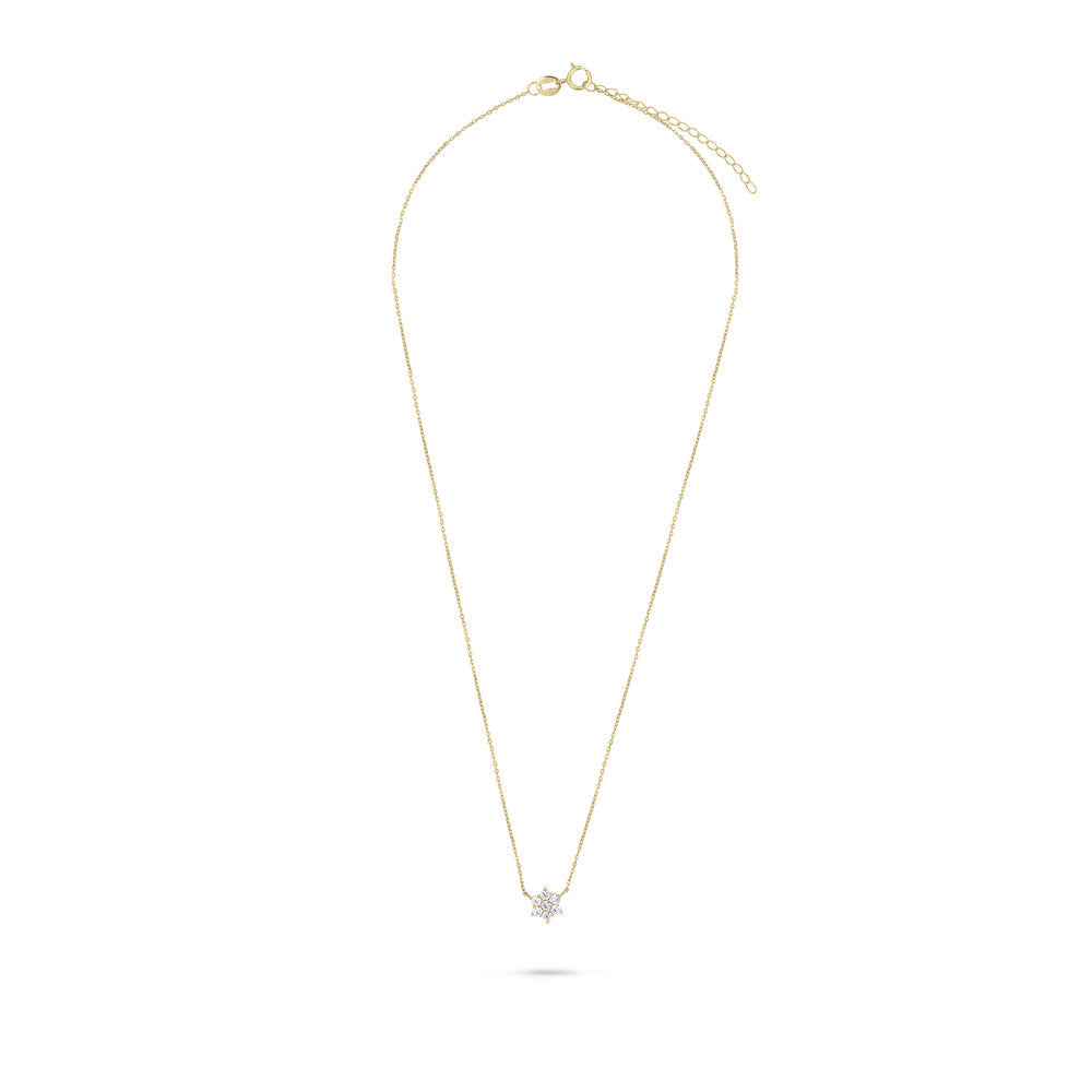 Gisser Ketting 14K Geelgoud Zirkonia Wit 38+4 cm – VGN008 – foto 2
