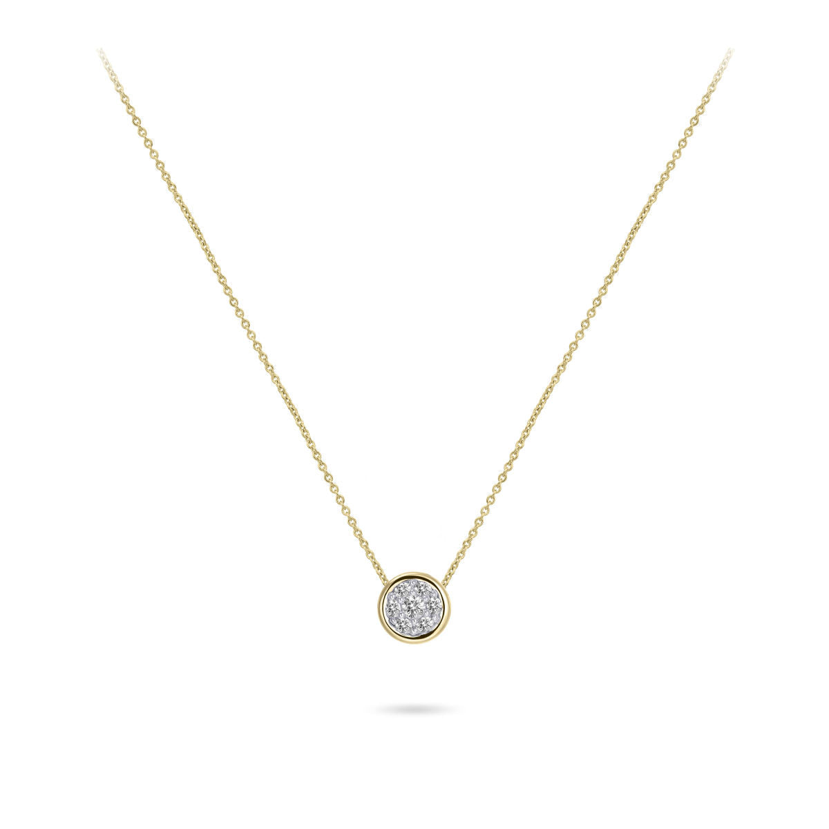 Gisser Ketting 14K Geelgoud Zirkonia Wit 42+3 cm – VGN026