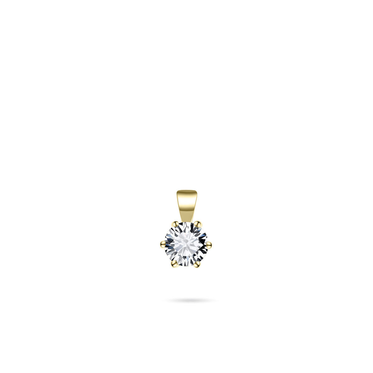 Gisser Hanger 14K Geelgoud Zirkonia Wit – VGP004/5