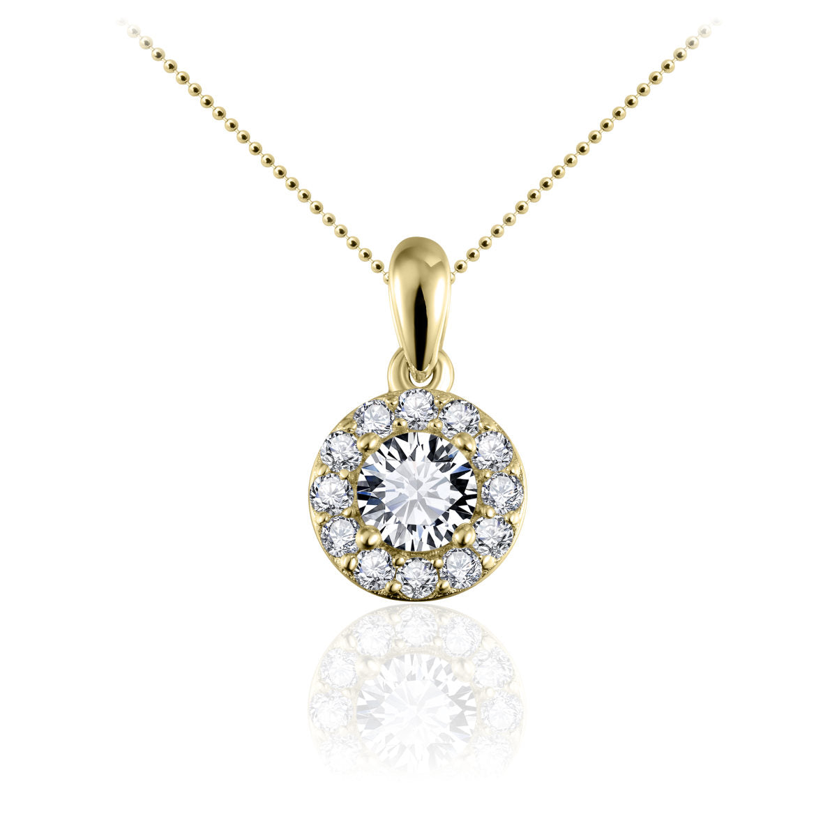 Gisser Hanger 14K Geelgoud Zirkonia Wit – VGP005