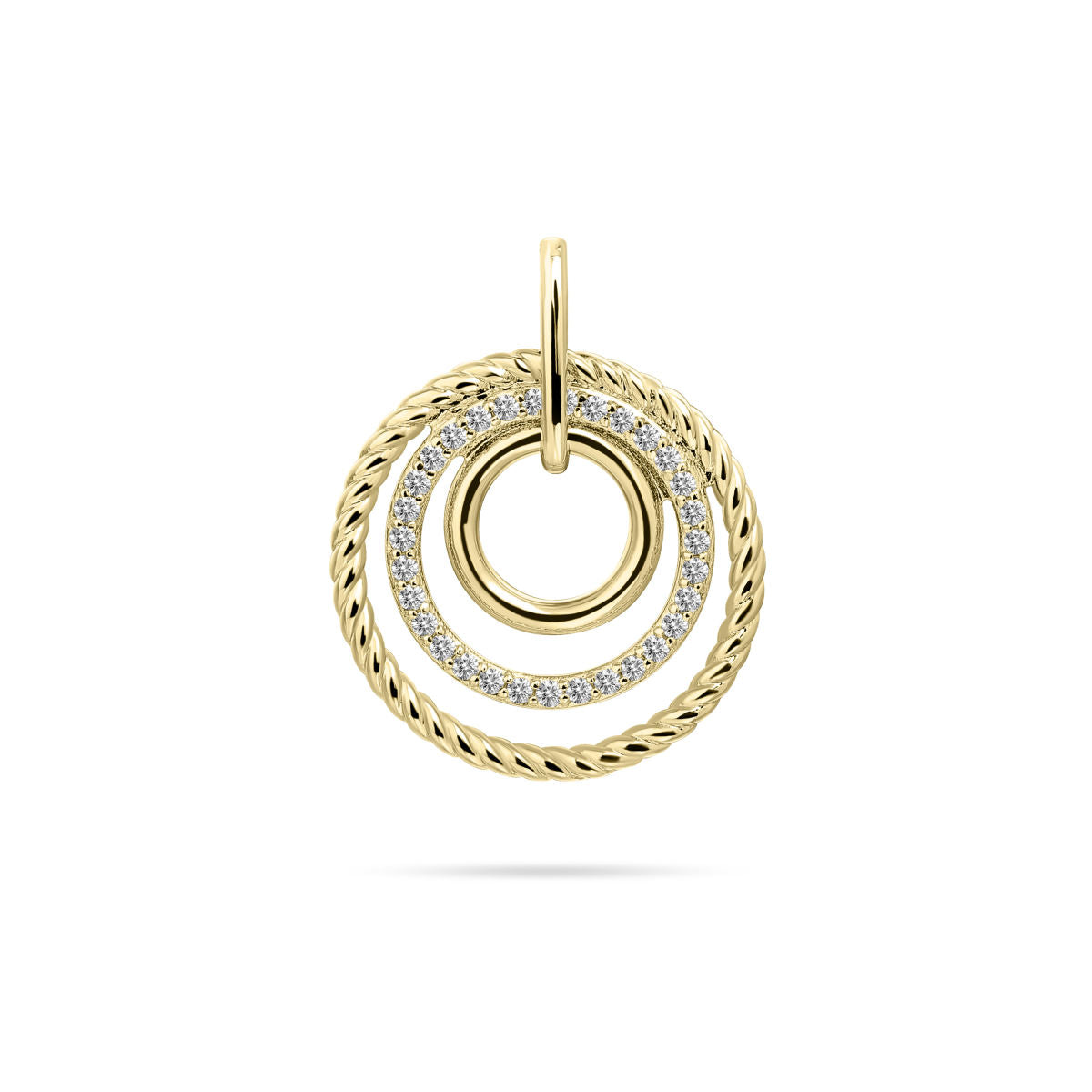 Gisser Hanger 14K Geelgoud Zirkonia Wit – VGP034