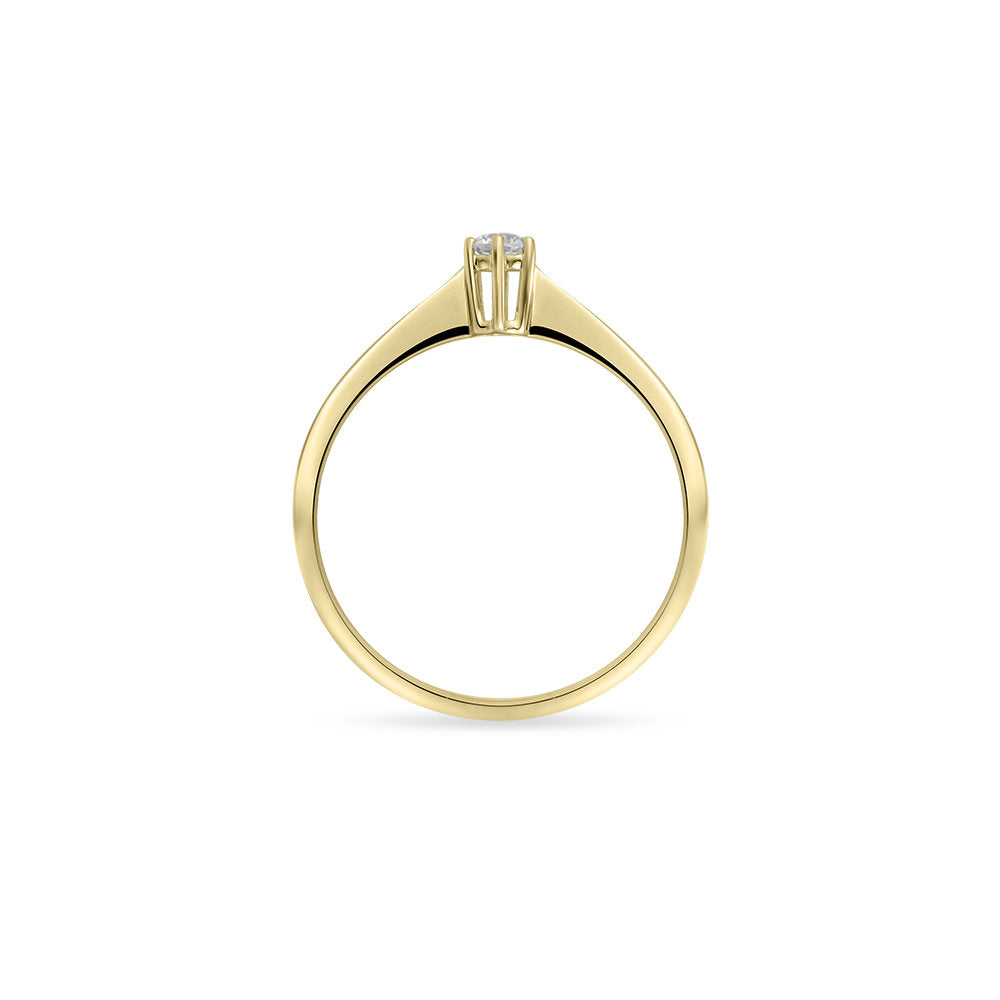 Gisser Ring 14K Geelgoud Zirkonia Wit – VGR001 – foto 4