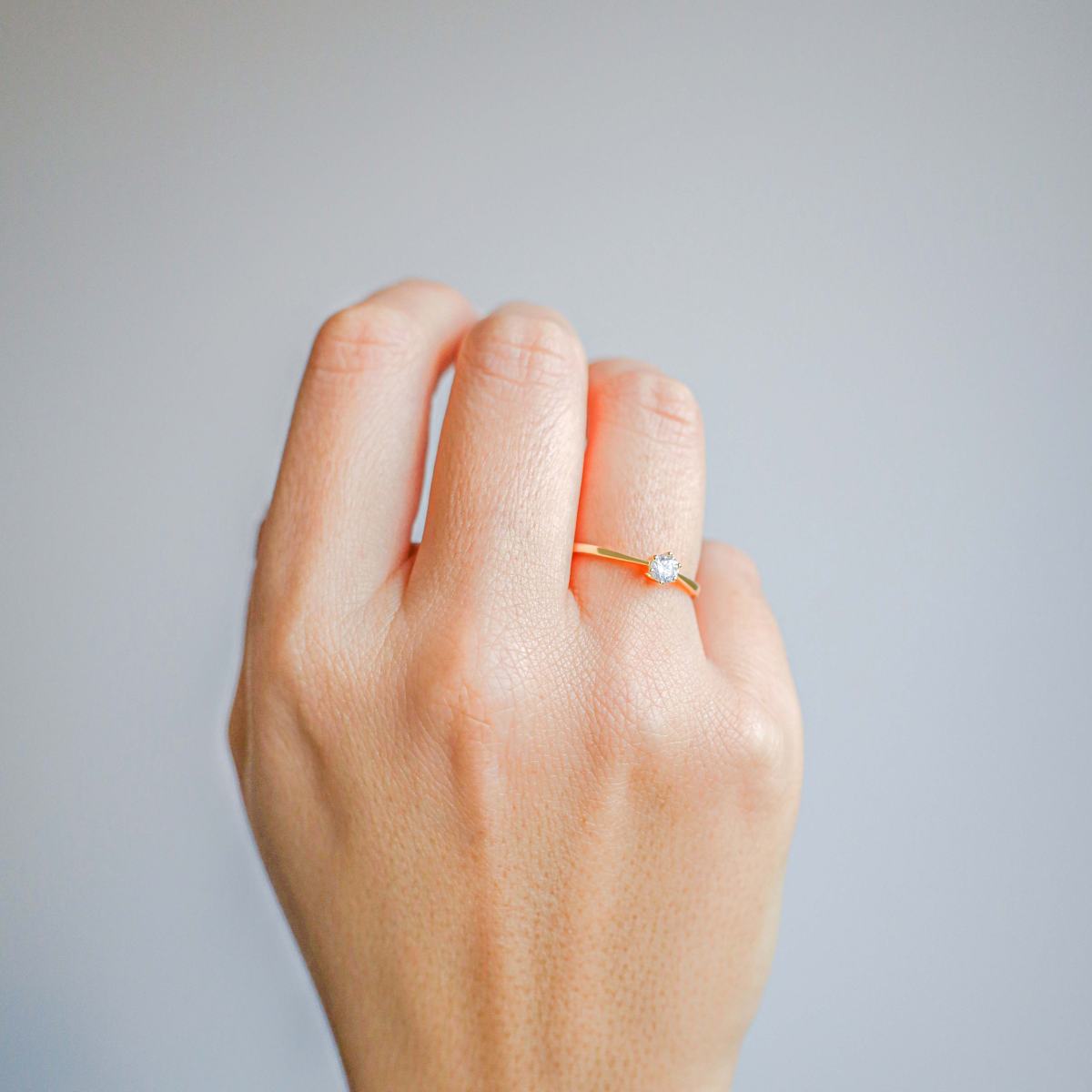 Gisser Ring 14K Geelgoud Zirkonia Wit – VGR002 – foto 2