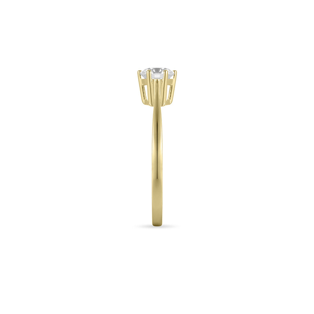 Gisser Ring 14K Geelgoud Zirkonia Wit – VGR003 – foto 3