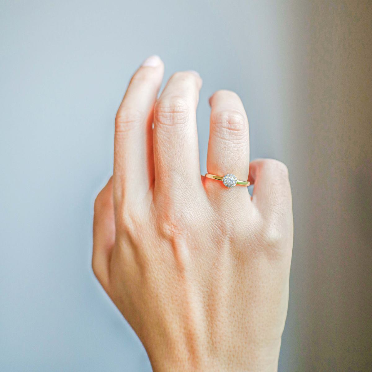 Gisser Ring 14K Geelgoud Zirkonia Wit – VGR005 – foto 2