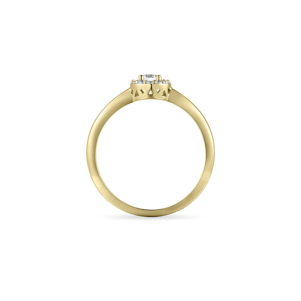 Gisser Ring 14K Geelgoud Zirkonia Wit – VGR005 – foto 4