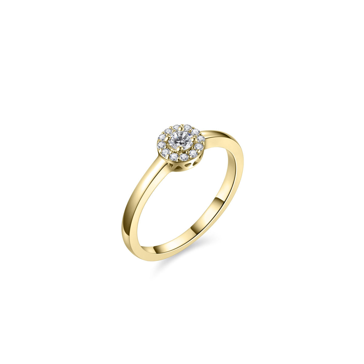 Gisser Ring 14K Geelgoud Zirkonia Wit – VGR005