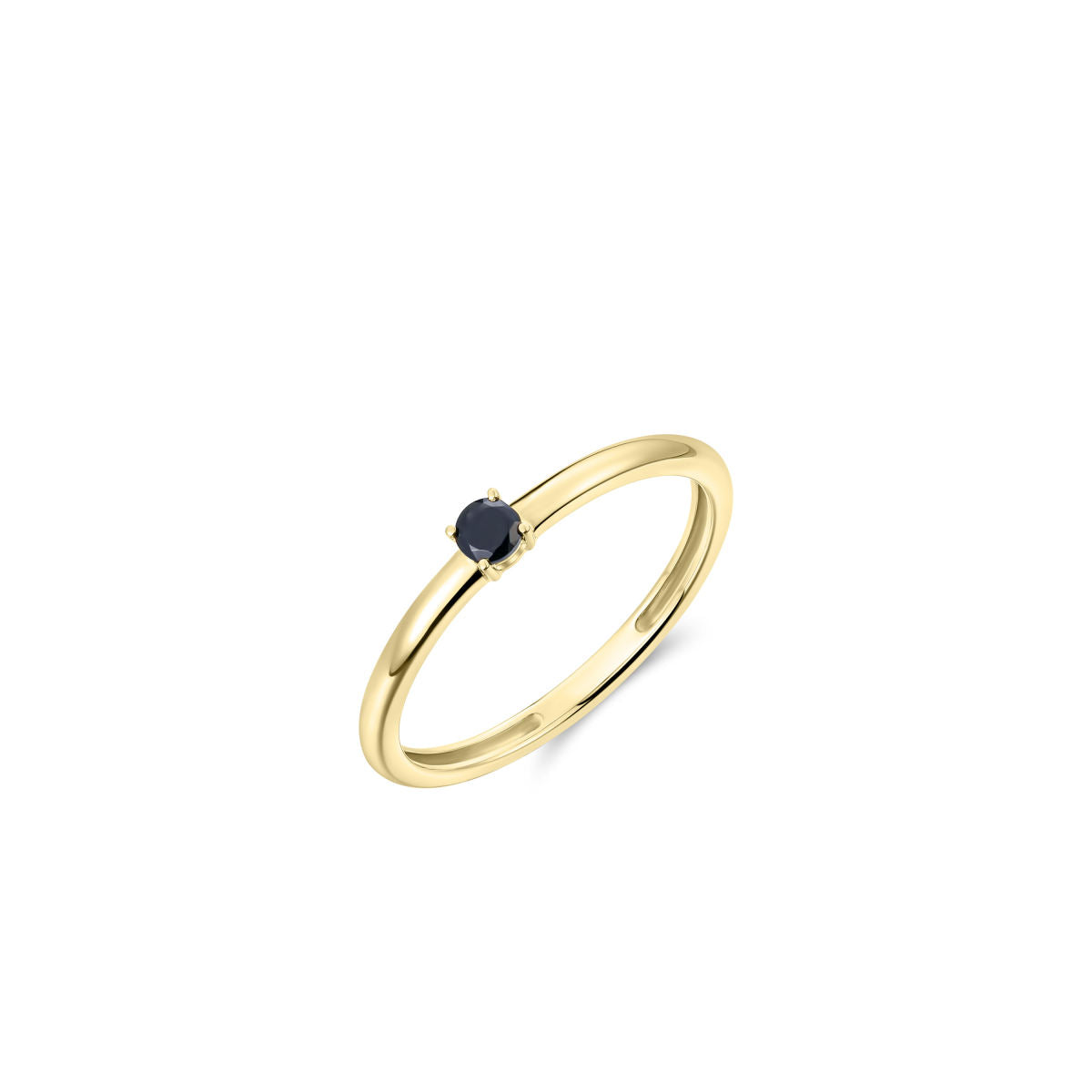 Gisser Ring 14K Geelgoud Zirkonia Zwart – VGR013Z