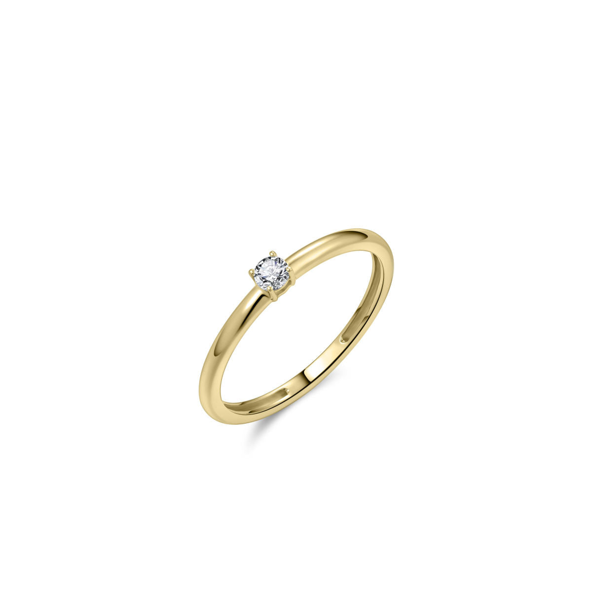 Gisser Ring 14K Geelgoud Zirkonia Wit – VGR013