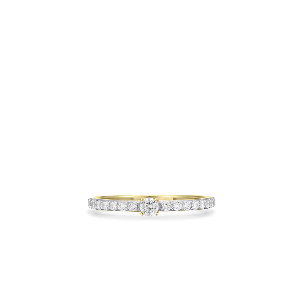 Gisser Ring 14K Geelgoud Zirkonia Wit – VGR015 – foto 2