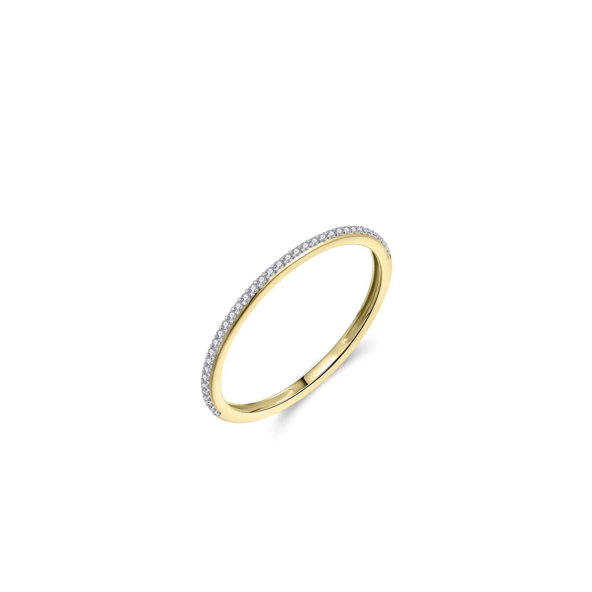 Gisser Ring 14K Geelgoud Zirkonia Wit – VGR018
