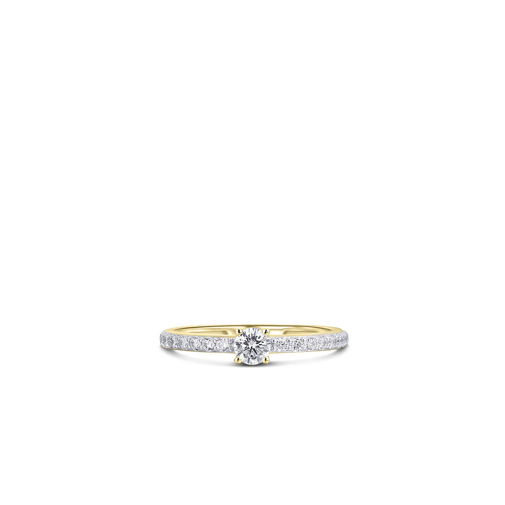 Gisser Ring 14K Geelgoud Zirkonia Wit – VGR029 – foto 2