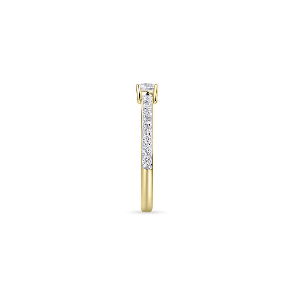 Gisser Ring 14K Geelgoud Zirkonia Wit – VGR029 – foto 3