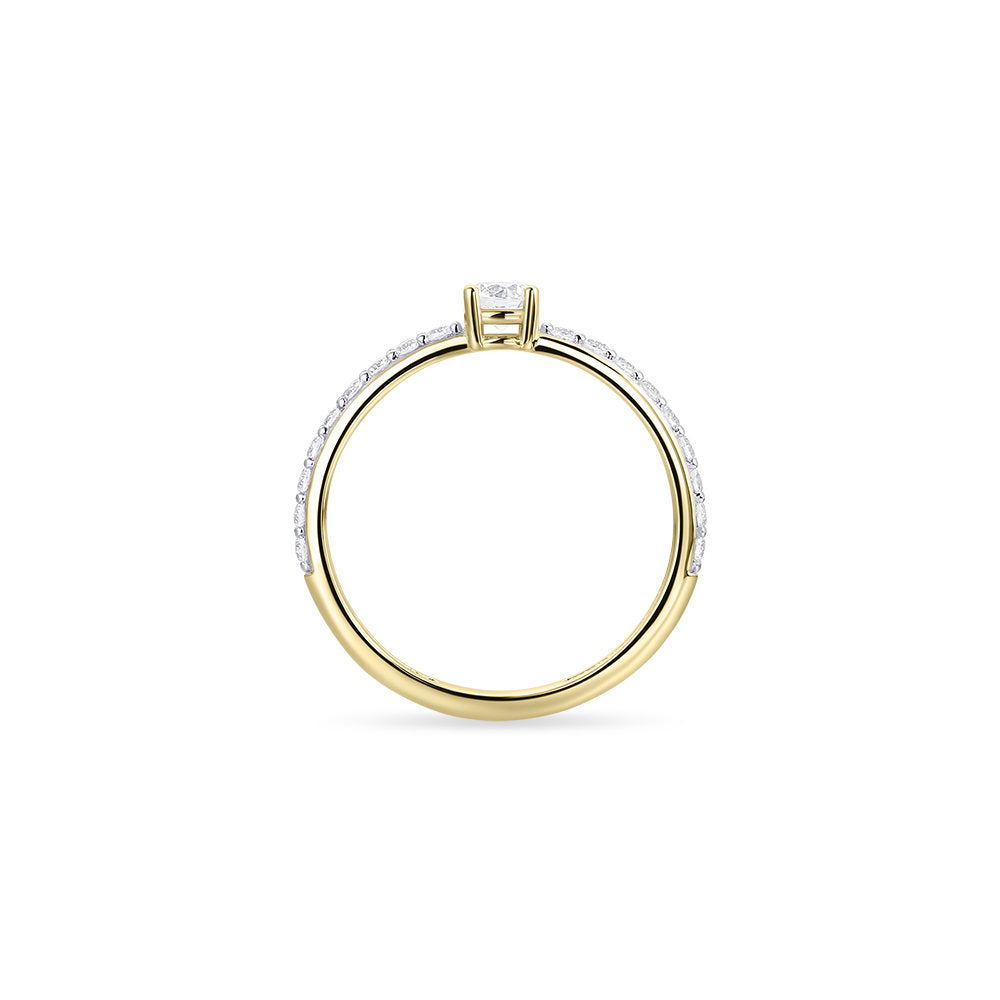 Gisser Ring 14K Geelgoud Zirkonia Wit – VGR029 – foto 4