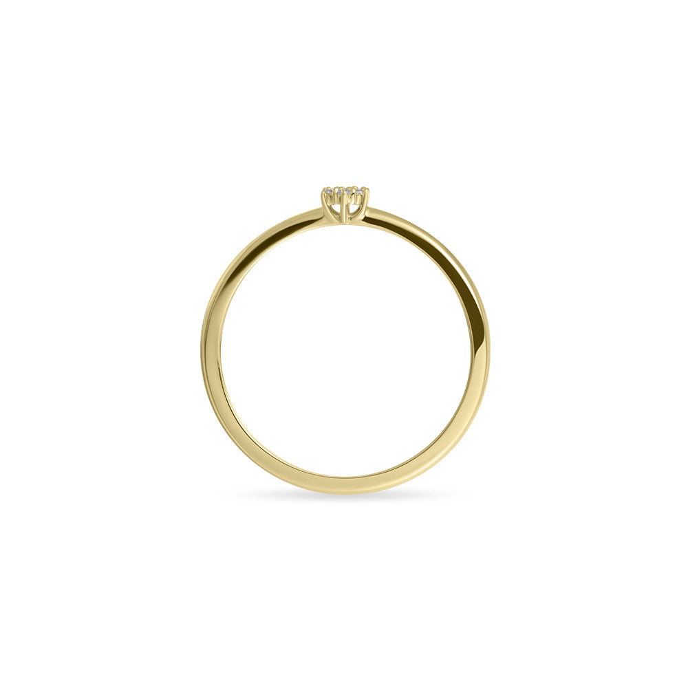 Gisser Ring 14K Geelgoud Zirkonia Wit – VGR032 – foto 4