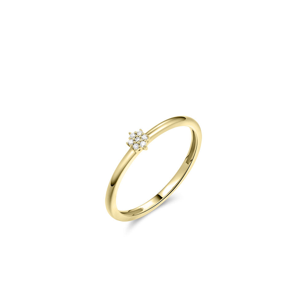 Gisser Ring 14K Geelgoud Zirkonia Wit – VGR032