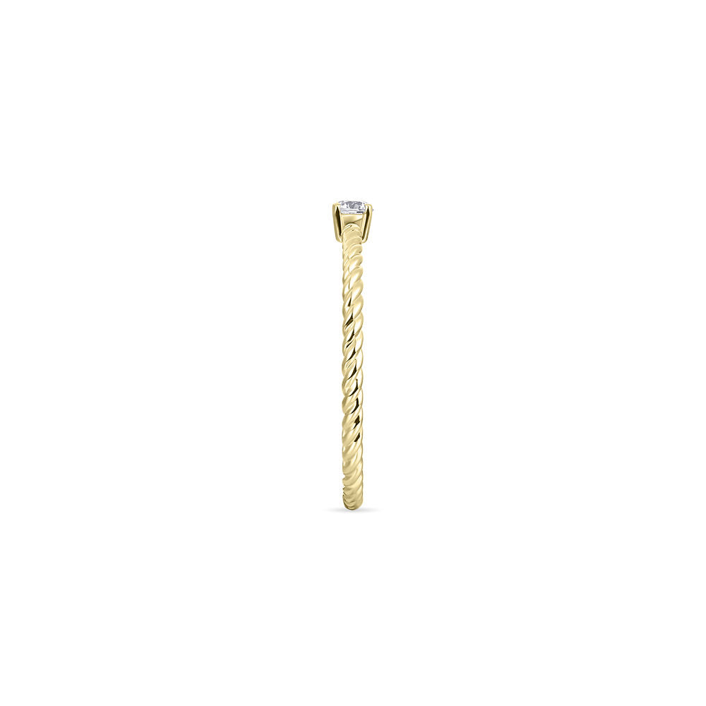 Gisser Ring 14K Geelgoud Zirkonia Wit – VGR033 – foto 3