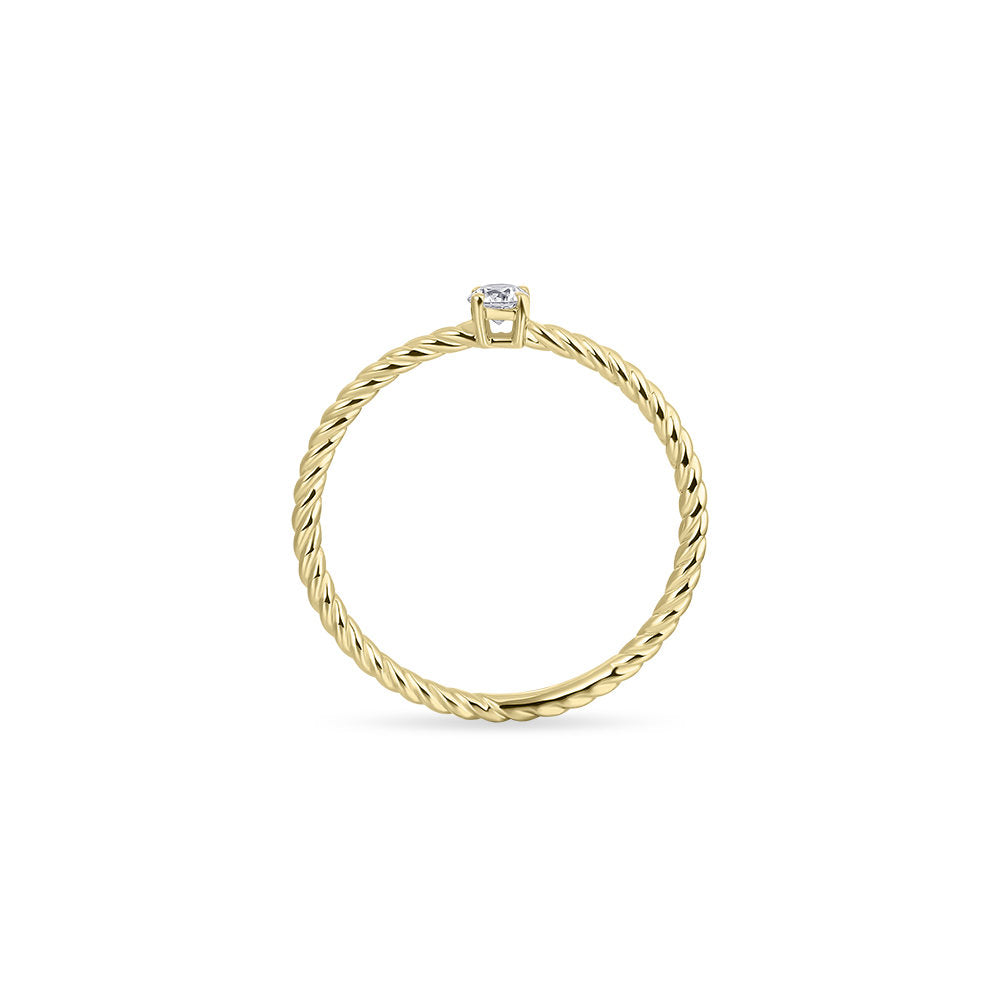 Gisser Ring 14K Geelgoud Zirkonia Wit – VGR033 – foto 4