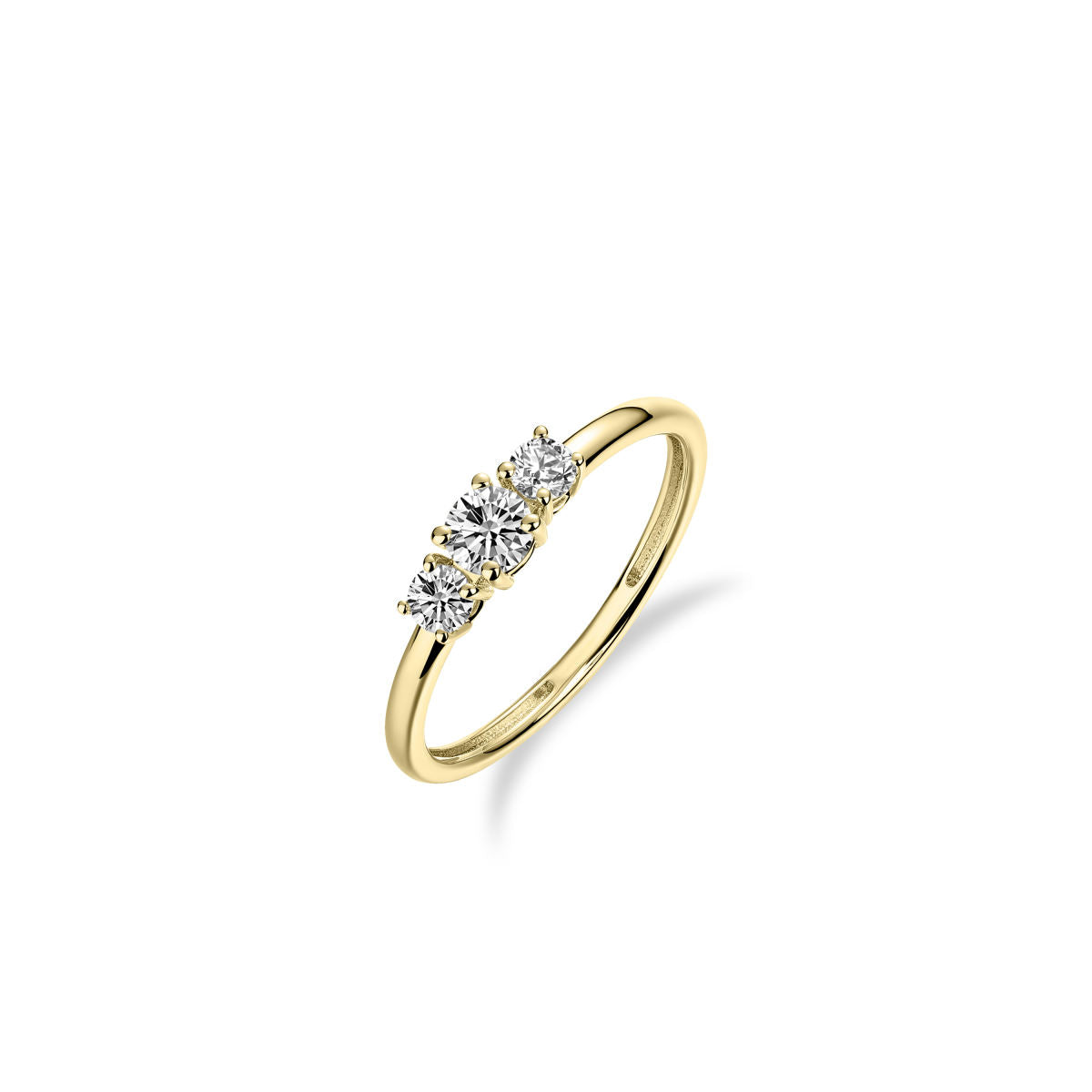 Gisser Ring 14K Geelgoud Zirkonia Wit – VGR034