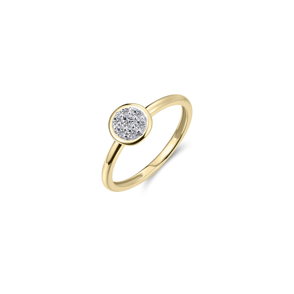 Gisser Ring 14K Geelgoud Zirkonia Wit – VGR050