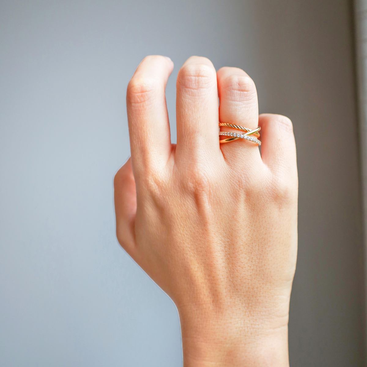 Gisser Ring 14K Geelgoud Zirkonia Wit – VGR055 – foto 2