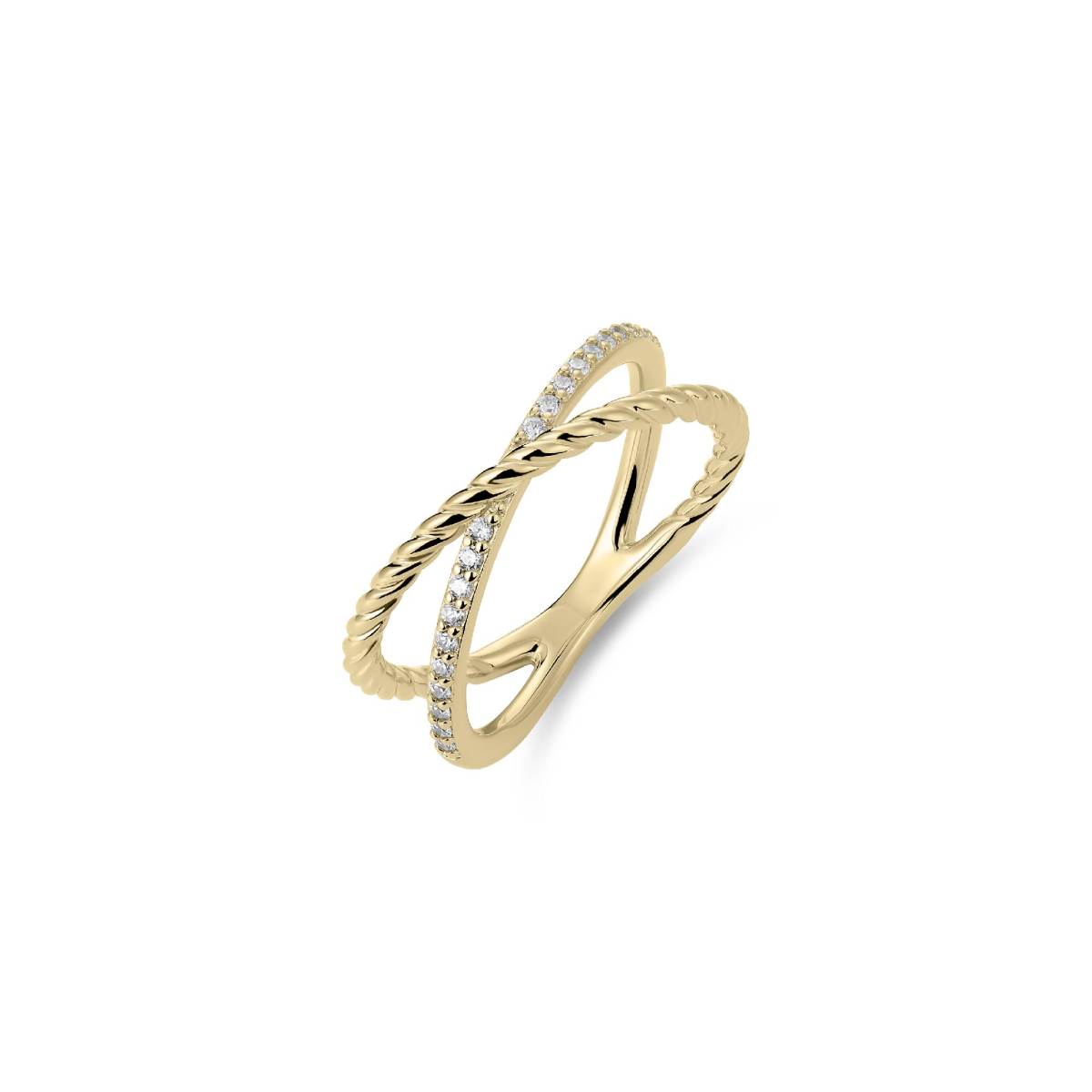 Gisser Ring 14K Geelgoud Zirkonia – VGR064