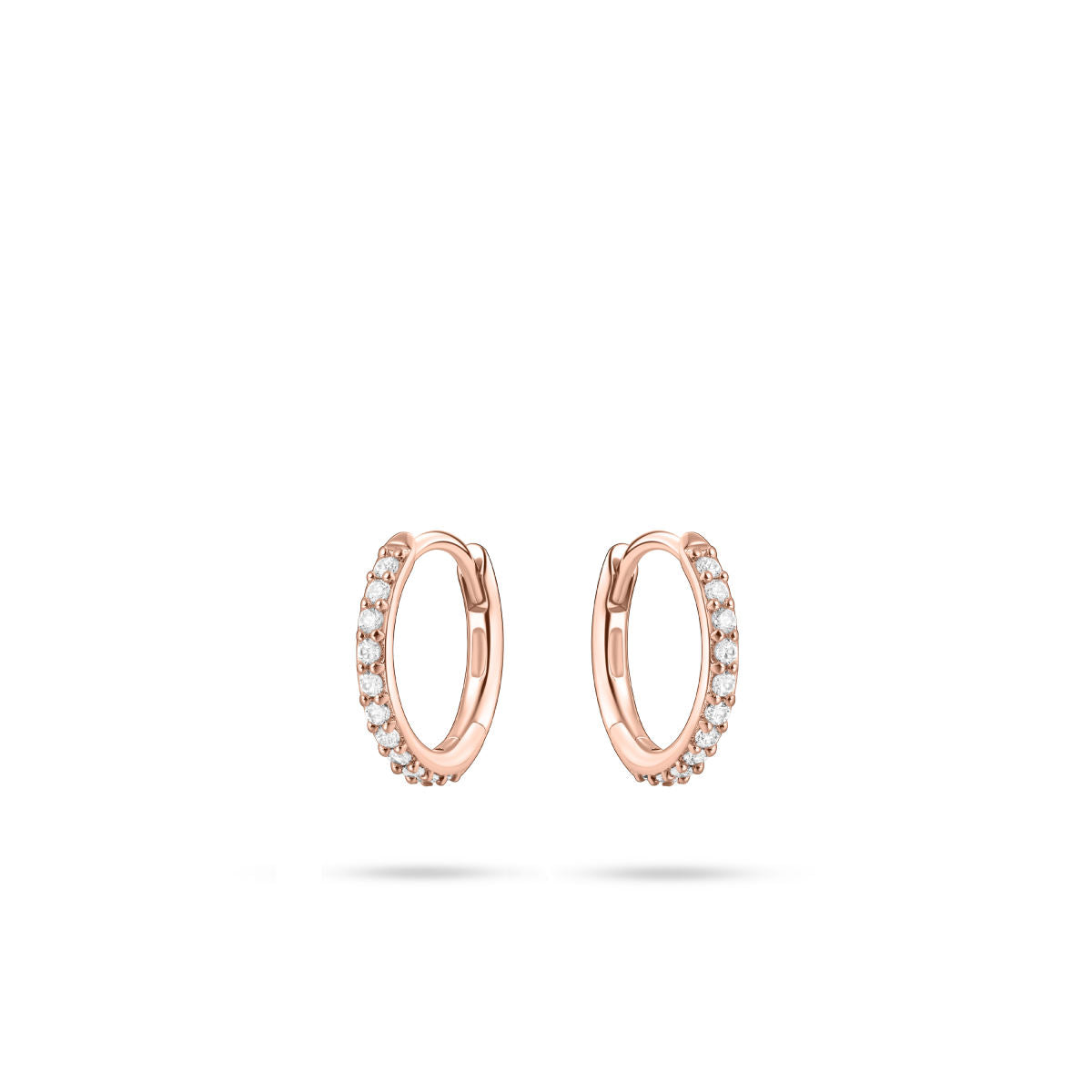 Gisser Oorbellen 14K Roségoud Zirkonia Wit – VRKCK1/12