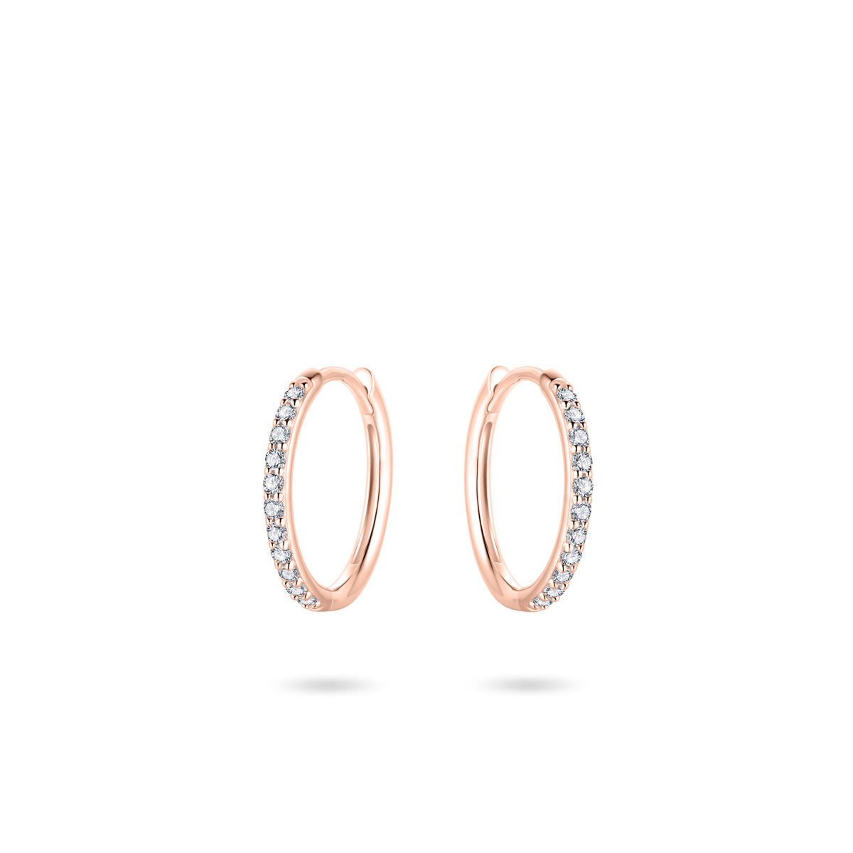 Gisser Oorbellen 14K Roségoud Zirkonia Wit – VRKCK1/15