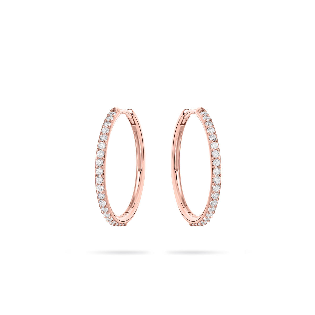 Gisser Oorbellen 14K Roségoud Zirkonia Wit – VRKCK1/20