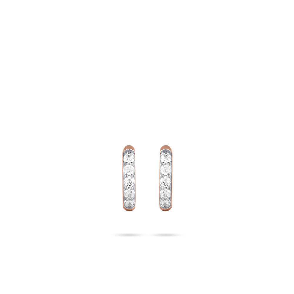 Gisser Oorbellen 14K Roségoud Zirkonia Wit – VRKCK2/12 – foto 2