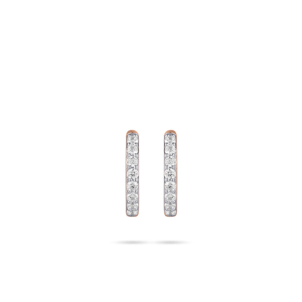 Gisser Oorbellen 14K Roségoud Zirkonia Wit – VRKCK2/15 – foto 2