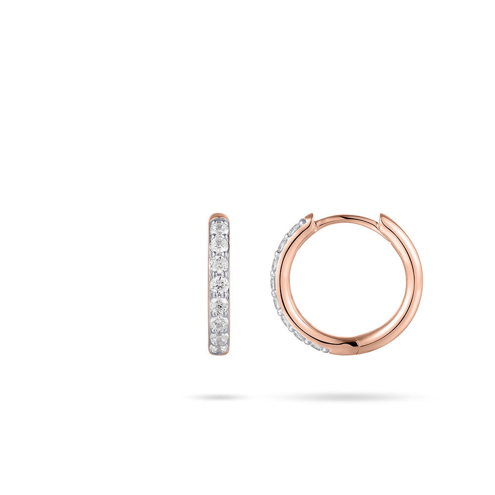 Gisser Oorbellen 14K Roségoud Zirkonia Wit – VRKCK2/15 – foto 3