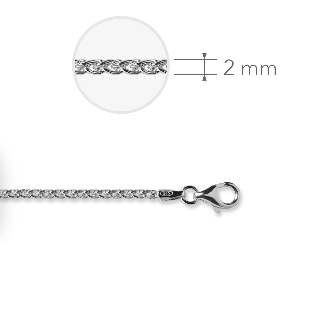 Gisser Ketting Zilver Gerhodineerd – VS45