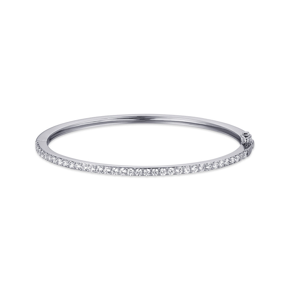Gisser Armband 14K Witgoud Zirkonia Wit 60 mm – VWB011
