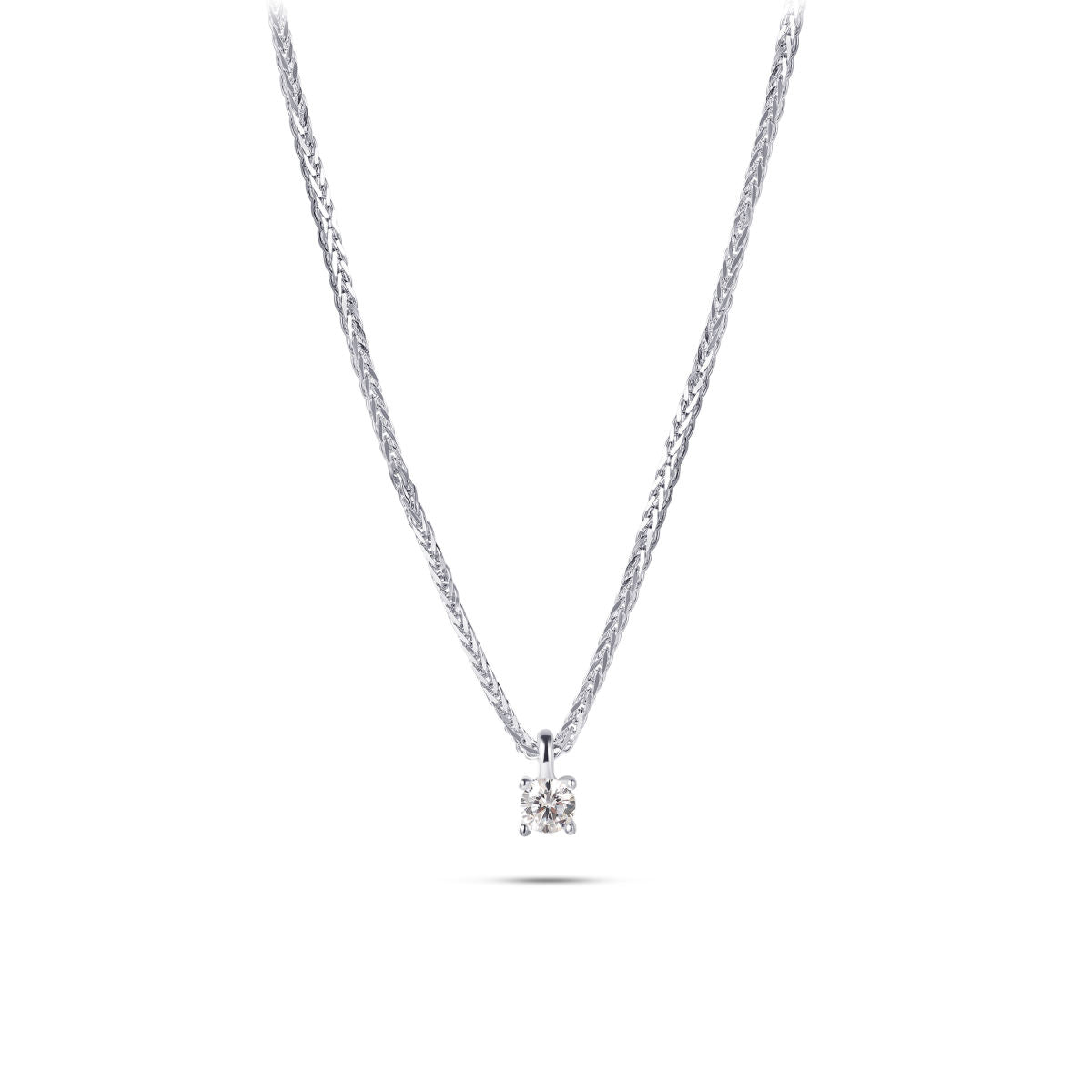 Gisser Ketting 14K Witgoud Diamant Wit – VWDN001/2.5