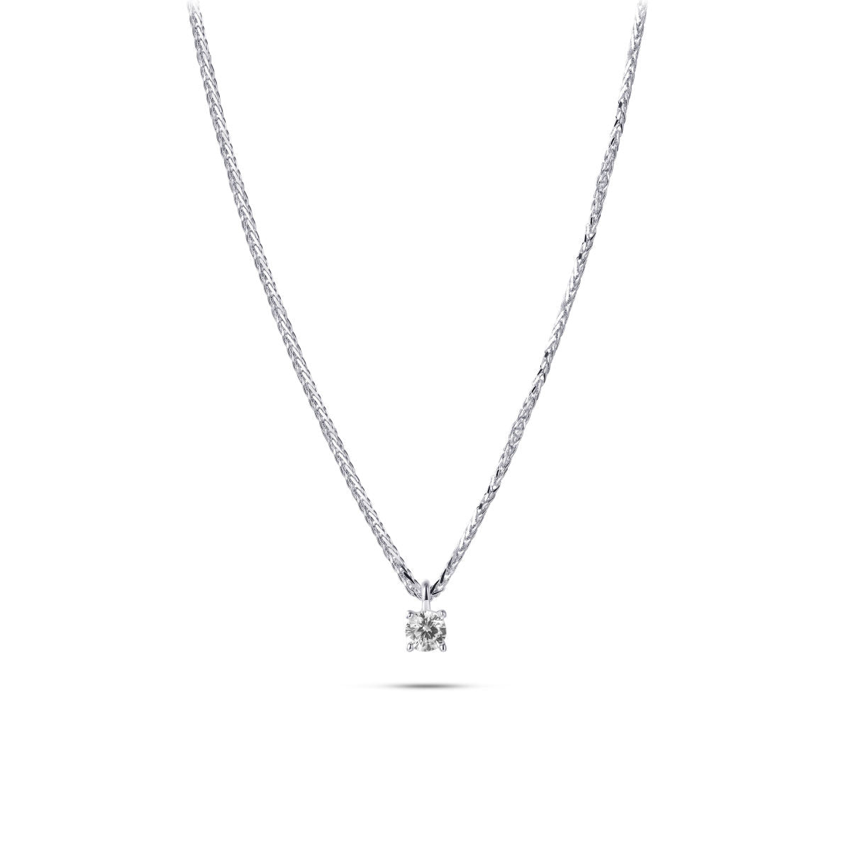 Gisser Ketting 14K Witgoud Diamant Wit – VWDN001/3