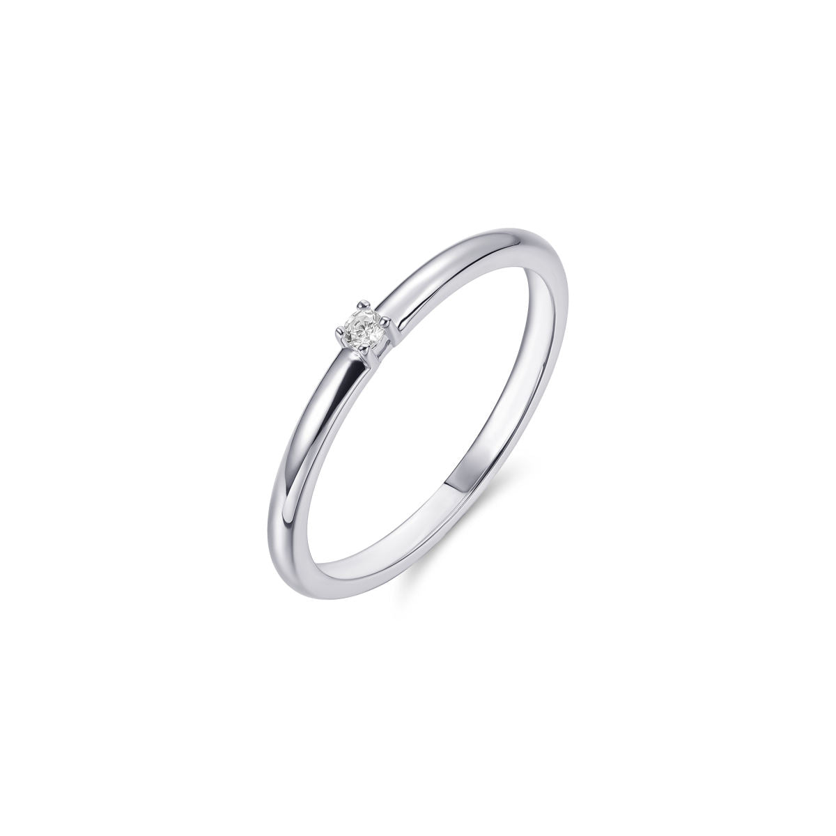 Gisser Ring 14K Witgoud Diamant Wit – VWDR001