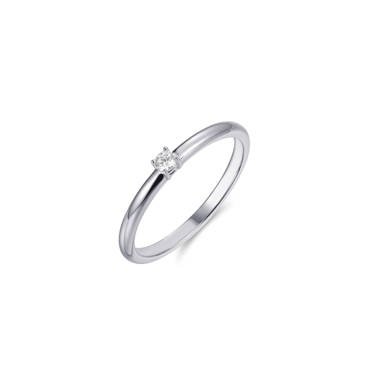 Gisser Ring 14K Witgoud Diamant Wit – VWDR002