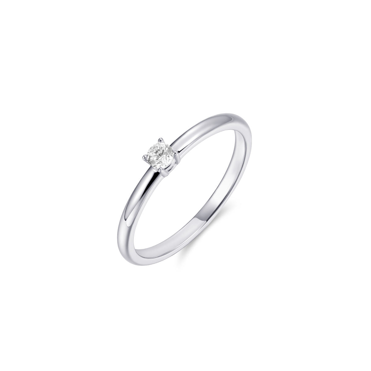 Gisser Ring 14K Witgoud Diamant Wit – VWDR003