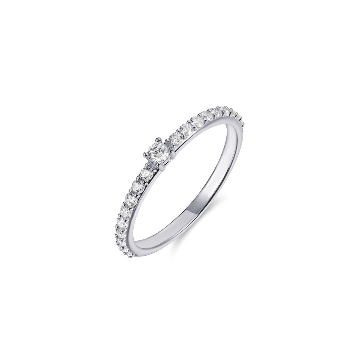 Gisser Ring 14K Witgoud Diamant Wit – VWDR006