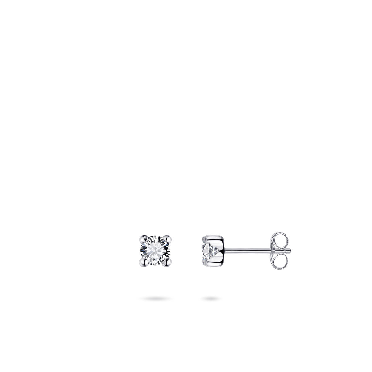 Gisser Oorbellen 14K Witgoud Zirkonia Wit – VWE001/4 – foto 3