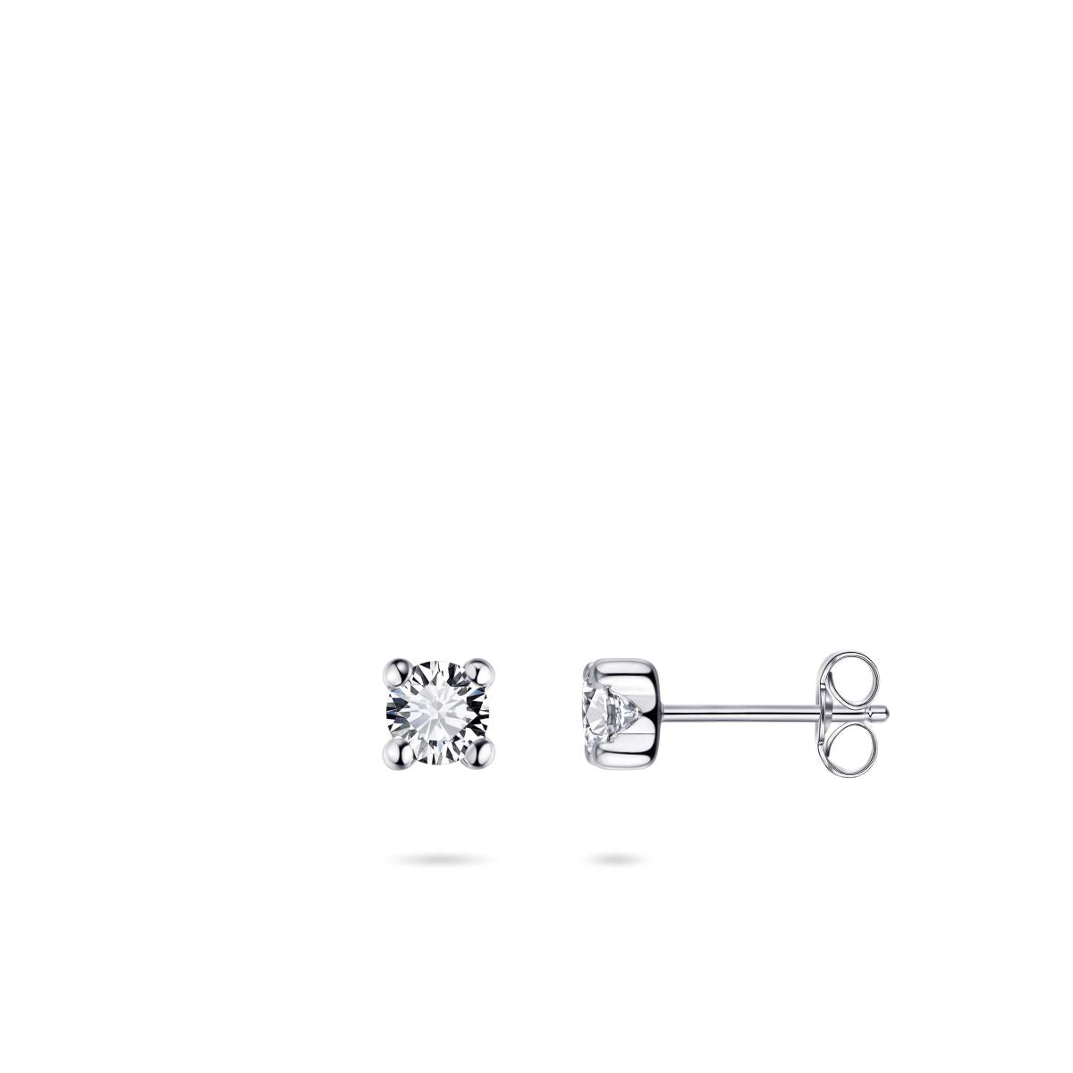 Gisser Oorbellen 14K Witgoud Zirkonia Wit – VWE001/5 – foto 3