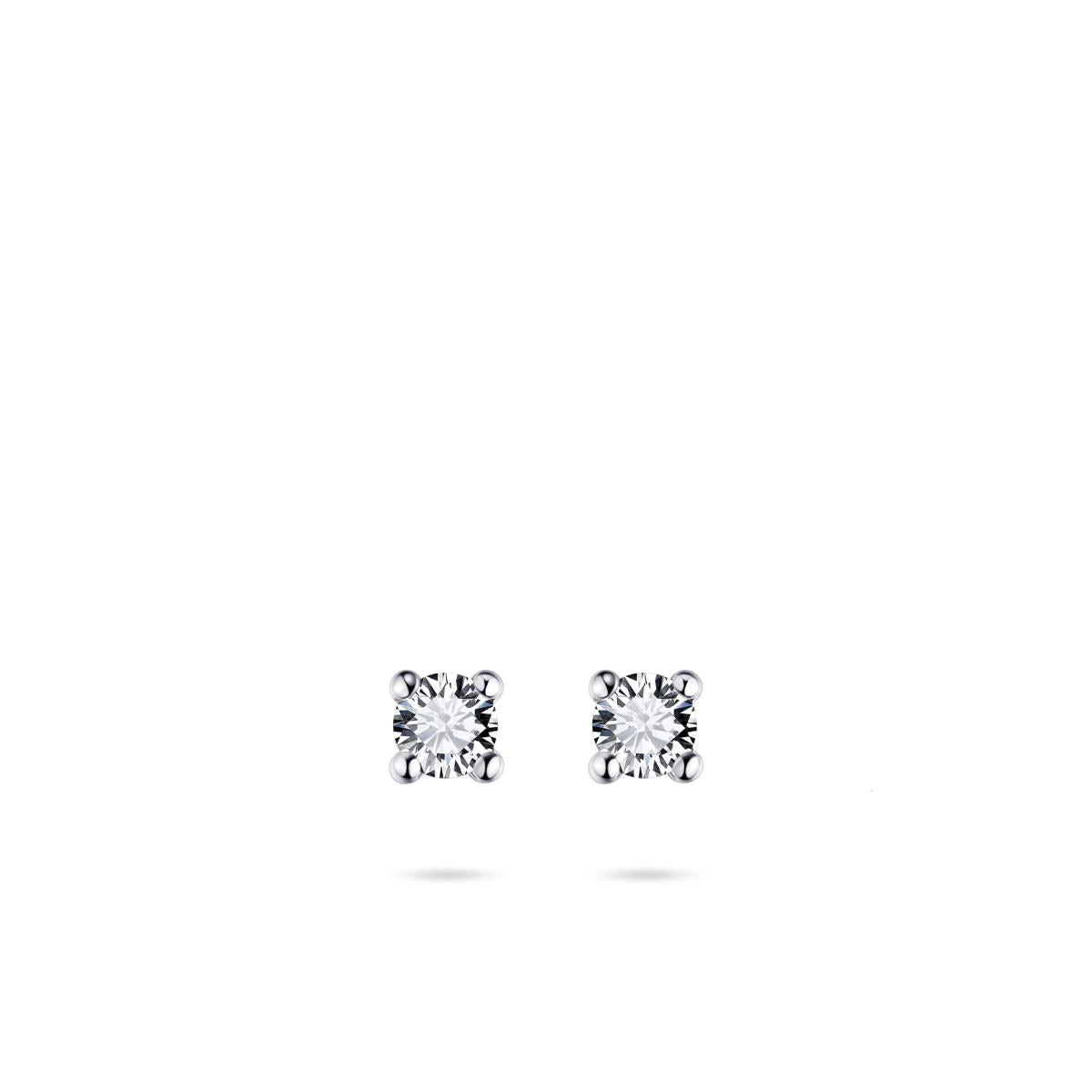 Gisser Oorbellen 14K Witgoud Zirkonia Wit – VWE001/5