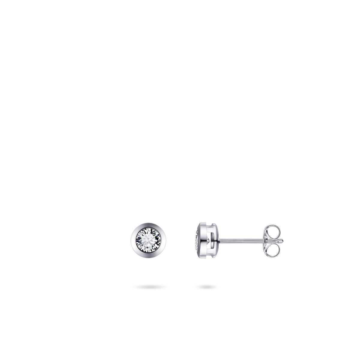 Gisser Oorbellen 14K Witgoud Zirkonia Wit – VWE003/3 – foto 3